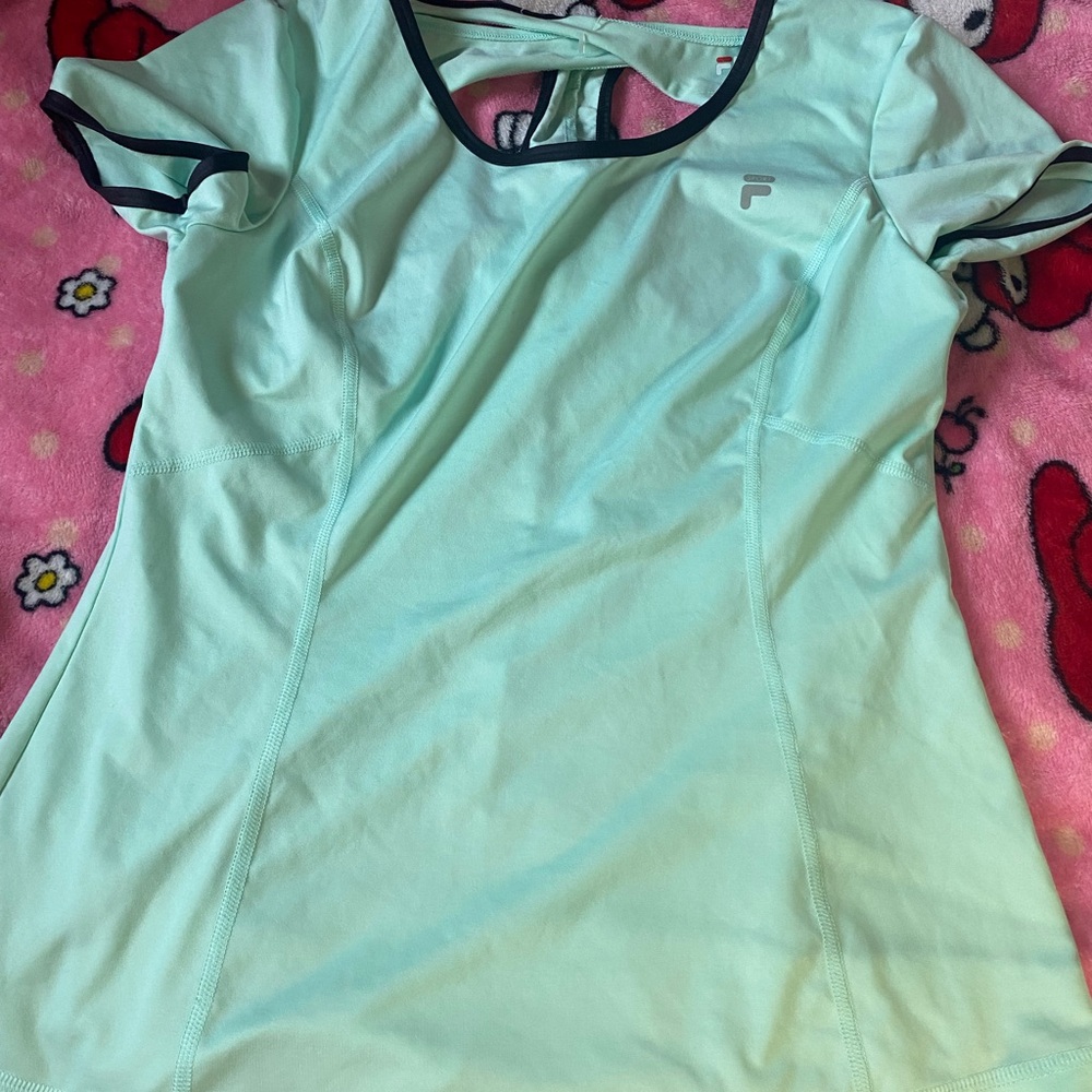 Women's Light Green Athletic Top